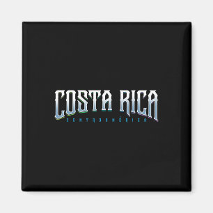 Costa Rica T-shirt - Eco Reis Strand Designer Surf Magneet