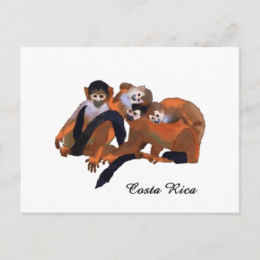 Costa Rica Titi Monkey Briefkaart (Voorkant)