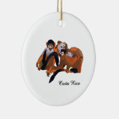 Costa Rica Titi Monkey Keramisch Ornament (Rechts)