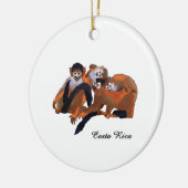 Costa Rica Titi Monkey Keramisch Ornament (Links)