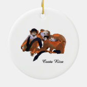 Costa Rica Titi Monkey Keramisch Ornament (Achterkant)