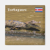 Costa Rica, Tortuguero - Maliderende krokodil Magneet (Voorkant)