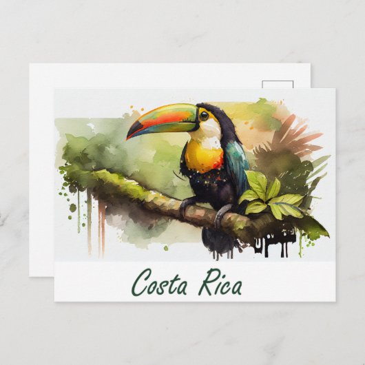 Costa Rica Toucan Briefkaart (Voorkant / Achterkant)