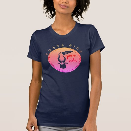 Costa Rica Toucan Pura Vida T-shirt (Voorkant)