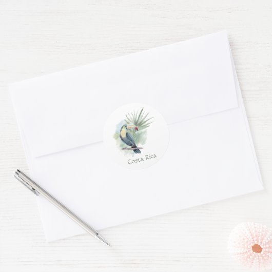 Costa Rica Toucan Sticker (Envelop)