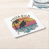 Costa Rica Toucans, Pura Vida Kartonnen Onderzetters (Schuin)