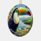 Costa Rica Toucans, Pura Vida Keramisch Ornament (Rechts)