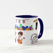Costa Rica Travel Mug – Pura Vida Adventure Mok (Voorkant rechts)