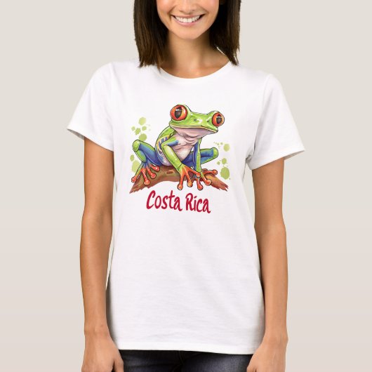 Costa Rica Tree Kikker T-shirt (Voorkant)