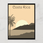 Costa Rica Tropical Beach Retro Reizen Briefkaart (Voorkant)