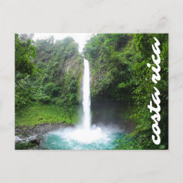 Costa Rica Tropical Blue Waterfall Briefkaart