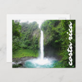 Costa Rica Tropical Blue Waterfall Briefkaart (Voorkant / Achterkant)