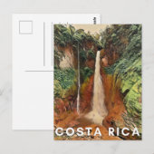 Costa Rica Tropical Waterfall Briefkaart (Voorkant / Achterkant)