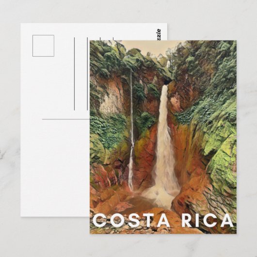 Costa Rica Tropical Waterfall Briefkaart (Voorkant / Achterkant)