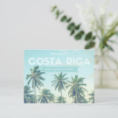 Costa Rica Tropical Wedding Beach Bewaar de data Aankondigingskaart (Staand voorkant)