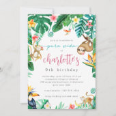 Costa Rica Tropisch Oerwoud Kids Verjaardagsfeest Kaart (Voorkant)