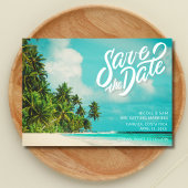 Costa Rica Tropisch Strand Bruiloft Save The Date
