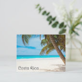 Costa Rica Tropisch Strand Palm Tree Travel Briefkaart (Staand voorkant)