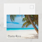 Costa Rica Tropisch Strand Palm Tree Travel Briefkaart (Voorkant / Achterkant)