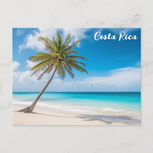 Costa Rica Tropisch Strand Palm Tree Travel Briefkaart (Voorkant)