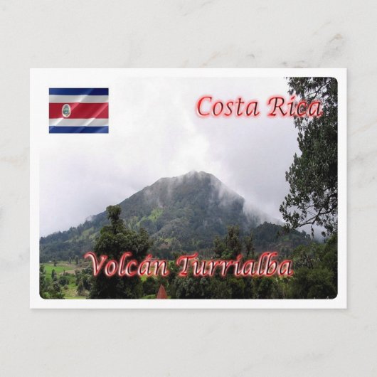 Costa Rica - Turrialba Volcano - Briefkaart (Voorkant)
