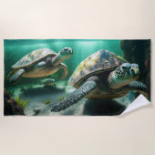Costa Rica Turtle Towel Strandlaken (Voorkant)