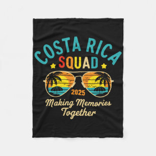 Costa Rica Vakantie Squad 2025 Bijpassende Familie Fleece Deken