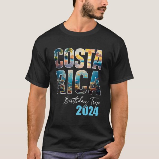 Costa Rica Verjaardagsreis 2024 Vakantie Party Cre T-shirt (Voorkant)