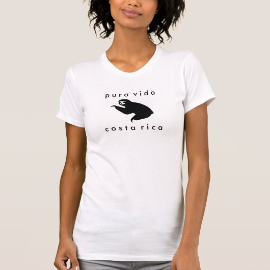 Costa Rica Vida Sloth Tee Shirt (Voorkant)