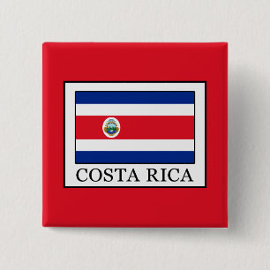 Costa Rica Vierkante Button 5,1 Cm