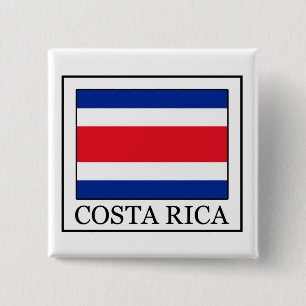 Costa Rica Vierkante Button 5,1 Cm