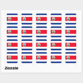 Costa Rica Vierkante Sticker (Vel)