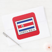Costa Rica Vierkante Sticker (Envelop)
