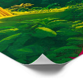 Costa rica vintage poster tropische vulkaan (Hoek)