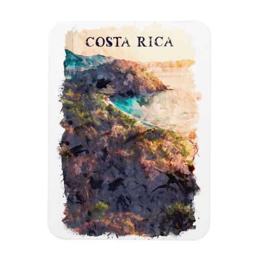 Costa Rica Vintage reislandschap Magneet (Verticaal)