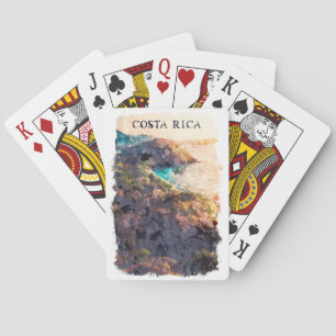Costa Rica Vintage reislandschap Pokerkaarten