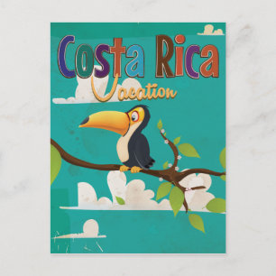 Costa Rica Vintage Reisposter Briefkaart