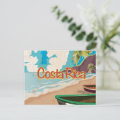 Costa Rica Vintage Reisposter Briefkaart (Staand voorkant)