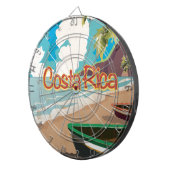 Costa Rica vintage reisposter Dartbord (Voorkant Rechts)