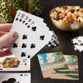 Costa Rica Vintage Reisposter Pokerkaarten (Insitu)