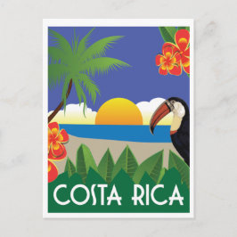 Costa Rica vintage-reisstijl Briefkaart