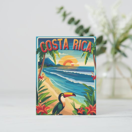Costa Rica vintage reizen Briefkaart (Staand voorkant)