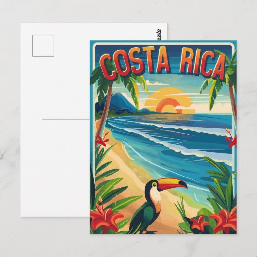 Costa Rica vintage reizen Briefkaart (Voorkant / Achterkant)
