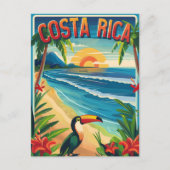 Costa Rica vintage reizen Briefkaart (Voorkant)