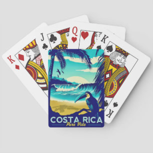 Costa Rica Vintage Reizen Speelkaarten