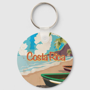 Costa Rica Vintage Travel Poster Sleutelhanger