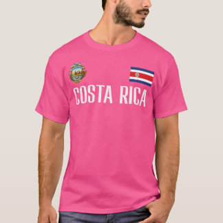 Costa Rica Vlag American Football Voetbal Fan T-shirt