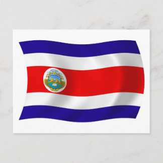 Costa Rica Vlag Ansichtkaart Briefkaart