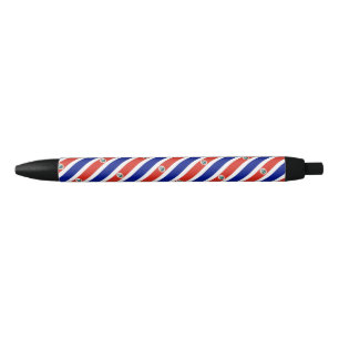 Costa Rica Vlag Balpen Zwarte Inkt Pen