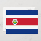 Costa Rica Vlag Briefkaart (Voorkant / Achterkant)